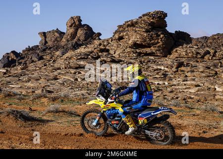 12 MICHEK Martin (cze), Orion - Groupe moto Racing, KTM, moto, action pendant la phase 4 du Dakar 2023 autour de Hail, sur 4 janvier 2023 à Hail, Arabie Saoudite - photo: Julien Delfosse/DPPI/LiveMedia Banque D'Images