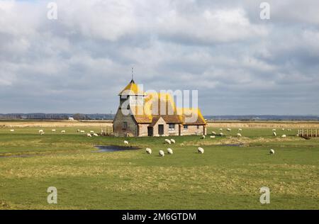 Fairfield église sur Romney Marsh, Kent, UK Banque D'Images