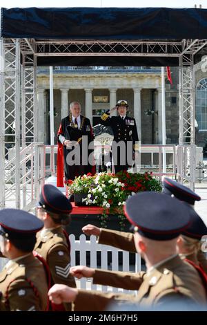 HRH la princesse Anne, la princesse royale assiste à une parade militaire à la Journée des forces armées 2019, à Salisbury, sur 29 juin 2019 Banque D'Images