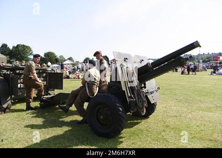 WW2 25 pistolet de chantier Pound Banque D'Images