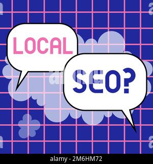 Affichage conceptuel Seo local. Aperçu des affaires incroyablement efficace façon de commercialiser votre entreprise proche en ligne Banque D'Images