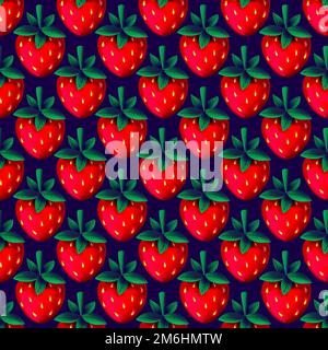 Modèle sans couture avec strawberry Banque D'Images