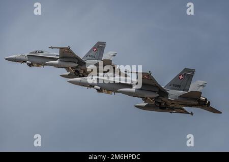 F18 Force aérienne suisse au NTM 2022 Banque D'Images