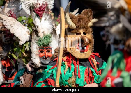 Festival de la mascarade à Elin Pelin, Bulgarie Banque D'Images