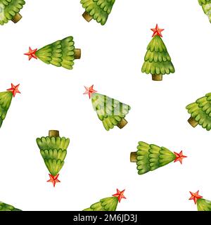 Motif sans couture avec arbres de Noël. Banque D'Images