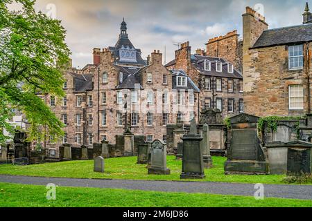 Cimetière Greyfriars dans la vieille ville d'Édimbourg, Écosse, Royaume-Uni Banque D'Images