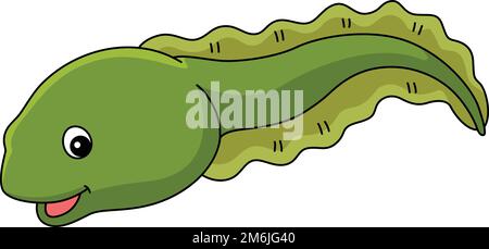 Dessin animé d'animaux de la tadpole couleur Clipart Illustration de Vecteur