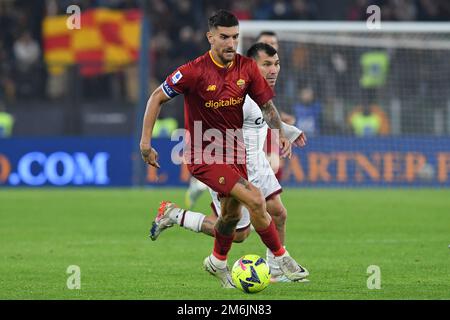 Rome, Italie. 04th janvier 2023. Lorenzo Pellegrini d'AS Roma pendant le football série A match, Stadio Olimpico, AS Roma v Bologna, 04th janv. 2022 (photo d'AllShotLive/SIPA USA) Credit: SIPA USA/Alamy Live News Banque D'Images