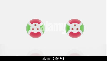 Icône ou symboles du drapeau du Burundi Banque D'Images