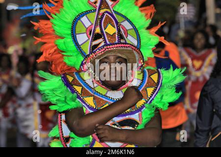 Lendemain de Noël Junkanoo décembre 2020 aux Bahamas Banque D'Images