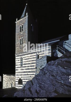 La Spezia.Portovenere. L'église de Saint Pierre. Banque D'Images