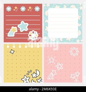 Vecteurs de la collection de mémos Stars Doodle Illustration de Vecteur