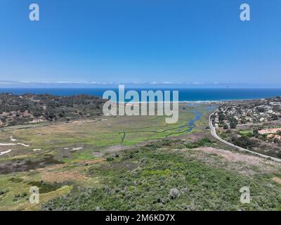 Vue aérienne de la ville de Del Mar dans le comté de San Diego, Californie Banque D'Images