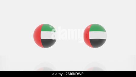 Icône ou symboles de drapeau des Émirats arabes Unis Banque D'Images