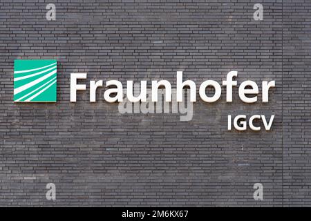 Bâtiment IGCV de la Fraunhofer-Gesellschaft dans le Parc de l'innovation de l'Université d'Augsbourg Banque D'Images