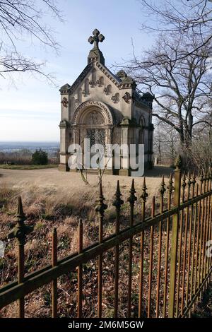 Chapelle commémorative sur le Heiligenberg près de Seeheim-Jugenheim Banque D'Images