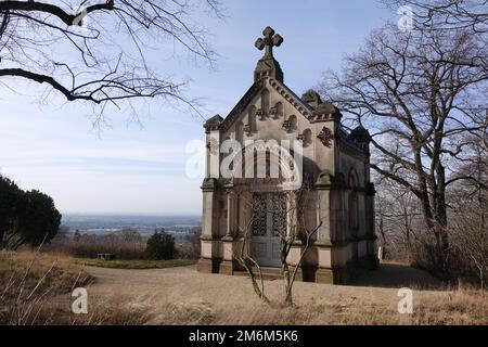 Chapelle commémorative sur le Heiligenberg près de Seeheim-Jugenheim Banque D'Images