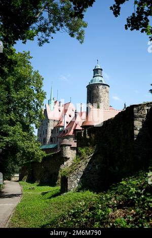 Château de Czocha situé dans la ville de Sucha en Pologne Banque D'Images