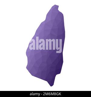 Carte de Sainte-Lucie. Contour géométrique de pays. Illustration précieuse du vecteur violet. Illustration de Vecteur