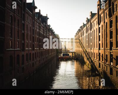 Patrimoine culturel mondial de l'UNESCO Speicherstadt à Hambourg - Allemagne Banque D'Images