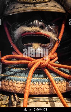 Armure japonaise samouraï traditionnelle - protection antique pour le combattant au Japon. Banque D'Images