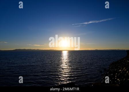 Coucher de soleil Firth of Forth Banque D'Images