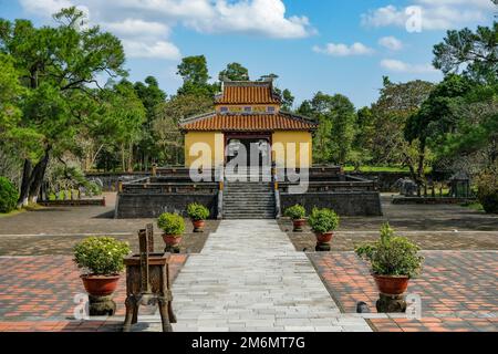 Hue, Vietnam - 25 décembre 2022 : vues sur le tombeau de Minh Mang à Hue, Vietnam. Banque D'Images