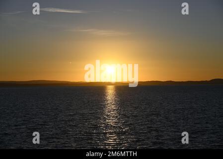 Coucher de soleil Firth of Forth Banque D'Images
