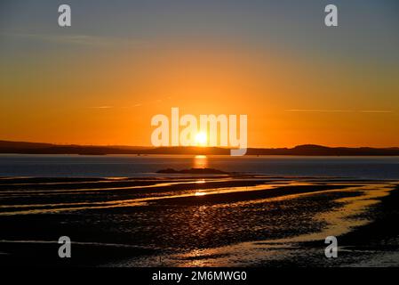 Coucher de soleil Firth of Forth Banque D'Images