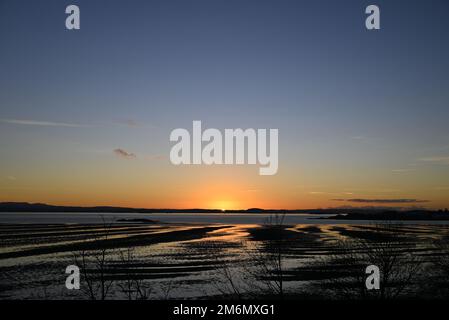 Coucher de soleil Firth of Forth Banque D'Images