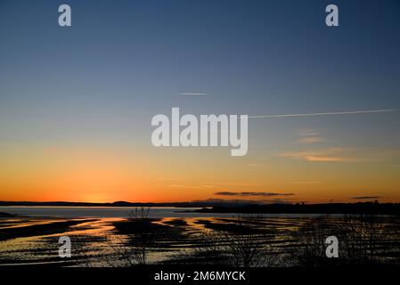 Coucher de soleil Firth of Forth Banque D'Images