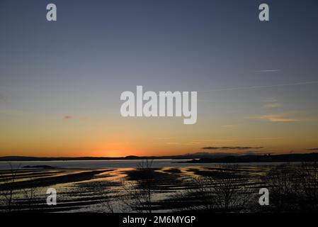 Coucher de soleil Firth of Forth Banque D'Images