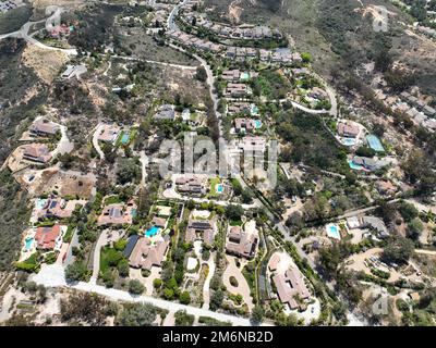 Vue aérienne de la ville de Del Mar dans le comté de San Diego, Californie Banque D'Images