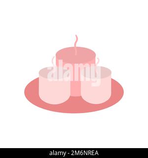 Illustration des bougies vectorielles sur la plaque Illustration de Vecteur