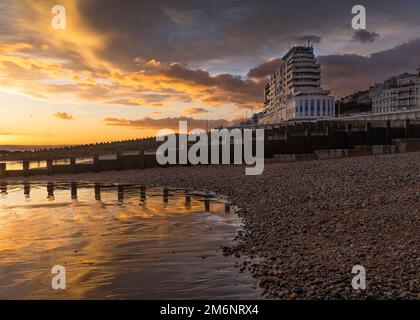 Marine court-St Leonards sur la mer. East Sussex, Royaume-Uni. Banque D'Images