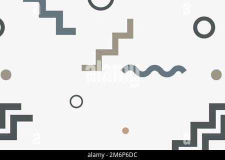 Vecteur d'arrière-plan à motif Memphis décoloré Illustration de Vecteur