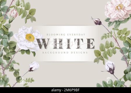 Motif fleuri de mariage et d'invitation Illustration de Vecteur