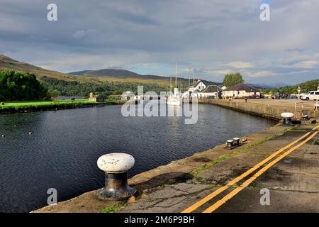 Bassin de Corpach à l'extrémité ouest du canal calédonien, près de fort William, Highlands écossais. Banque D'Images