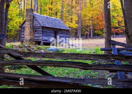 Jim Bales place dans le parc national des Great Smoky Mountains, Tennessee Banque D'Images