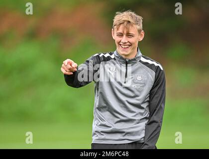 Plymouth, Royaume-Uni. 05th janvier 2023. Plymouth Argyle avance Ben Waine (23) lors de la session de formation de Plymouth Argyle au terrain de formation de Plymouth Argyle, Plymouth, Royaume-Uni, 5th janvier 2023 (photo de Stanley Kasala/News Images) à Plymouth, Royaume-Uni, le 1/5/2023. (Photo de Stanley Kasala/News Images/Sipa USA) crédit: SIPA USA/Alay Live News Banque D'Images