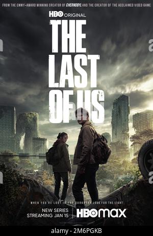 L'affiche « The Last of US », Pedro Pascal et Bella Ramsey Banque D'Images