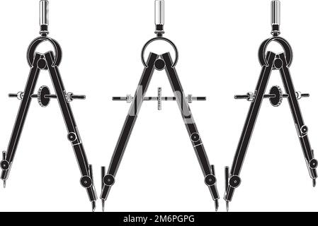 Mise en plan du vecteur de boussole Illustration de Vecteur