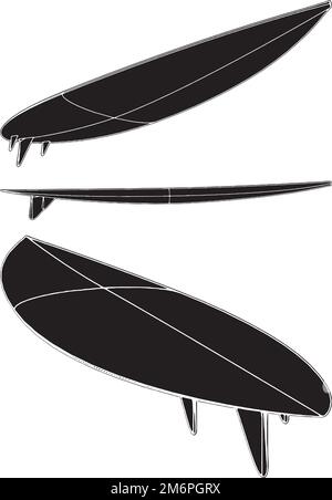 Surf Board Vector Illustration de Vecteur