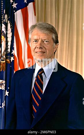 Président des États-Unis, portrait présidentiel de Jimmy carter, 1978 Banque D'Images