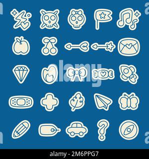 collection de vecteur d'autocollants planner Illustration de Vecteur