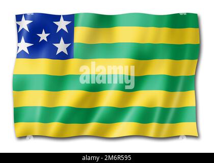 Drapeau d'Etat de Goias, Brésil Banque D'Images