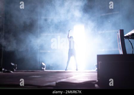 Chvrches en concert de Central Parl Summerstage à New York Banque D'Images