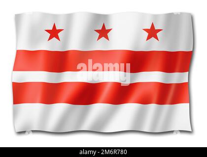 Washington, drapeau du District de Columbia, États-Unis Banque D'Images