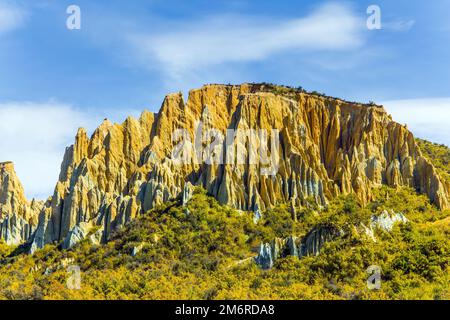 Les formations terrestres - Clay Cliffs Banque D'Images