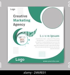 Modèle de publication sur les médias sociaux d'entreprise et les agences de marketing numérique Illustration de Vecteur